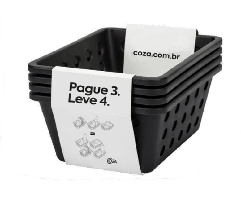 SET COMPRA 3 LLEVA 4 - CANASTAS PEQUEÑAS PLASTICAS, OPCIONES DE COLORES : BLANCO - NEGRO - WARM GRAY - ROSA BLUSH