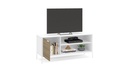 MESA PARA LCD - RACK MAIORCA 135 CM - BLANCO/CASTANO