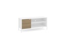 MESA PARA LCD - RACK MAIORCA 135 CM - BLANCO/CASTANO