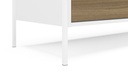 MESA PARA LCD - RACK MAIORCA 135 CM - BLANCO/CASTANO