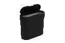 Basurero Apertura C/Boton de Plastico 2,80L Flat Negro