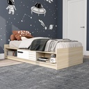 CAMA DOMI CON PUERTA CORREDERA, MADERA SALINAS