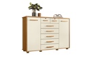 GAVETERO 8 GAVETAS + 2 PUERTAS FONTANA ROBLE GRIFE/OFF WHITE