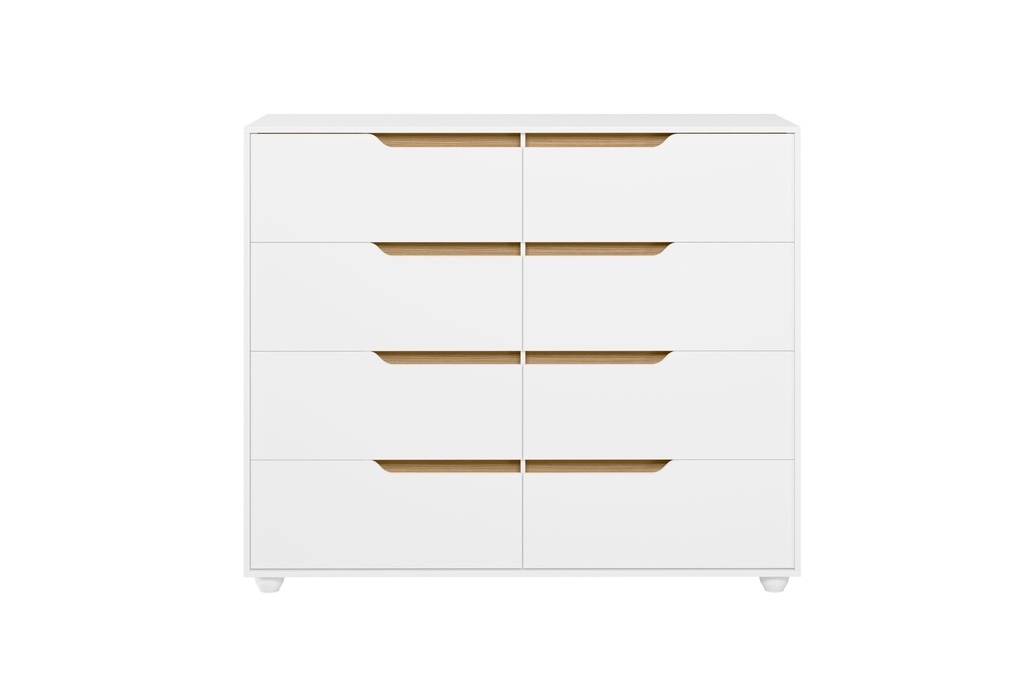 GAVETERO DOBLE 8 GAVETAS BLANCO FOSCO/NATURE FLEX