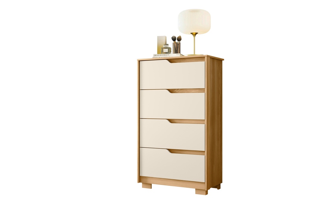 MUEBLE 4 GAVETAS SOLE ROBLE GRIFE/OFF WHITE (FLEX)