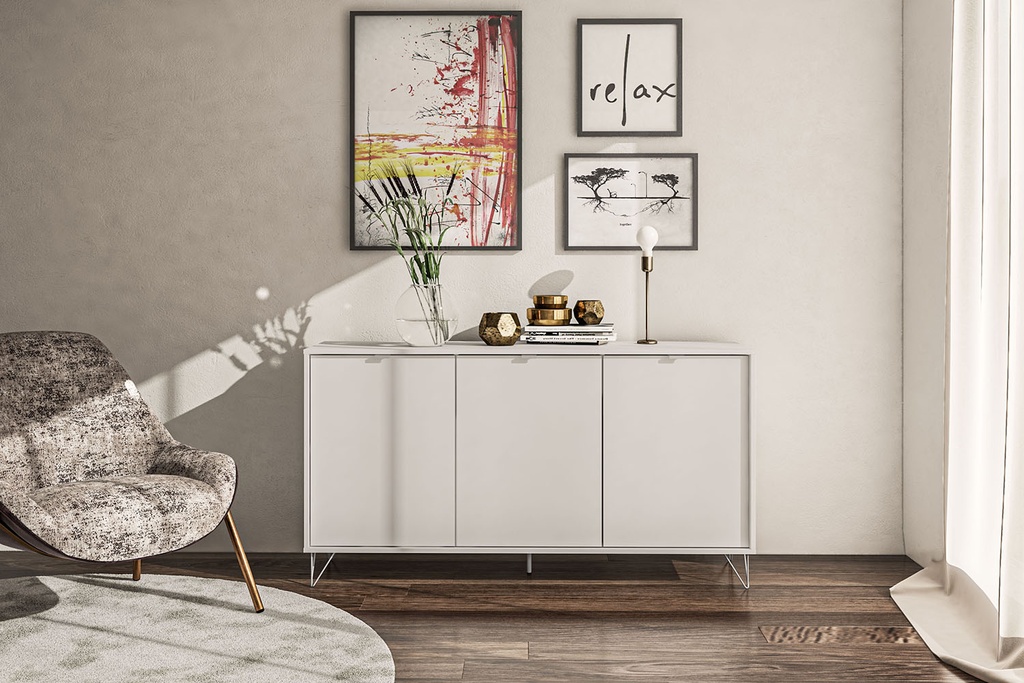 CREDENZA MONTREAL MDP BRANCO FF LISO