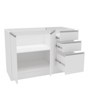 MUEBLE PARA COCINA MALI 2 PUERTAS + 3 GAVETAS 830X1200X510 MDP BRANCO UV TEX
