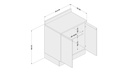 MUEBLE PARA COCINA MALI 2 PUERTAS NEGRO 855X766X518 MDP PRETO UV TEX /CASTANHO UV TEX