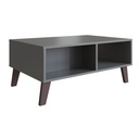MESA DE CENTRO RIMINI CON GAVETA GRAFITE CON BLANCO