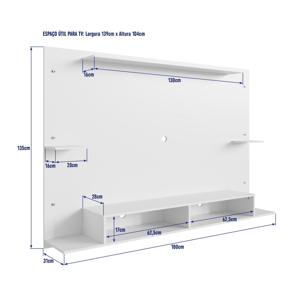 PANEL DE PARED PARA LCD MONZA BLANCO