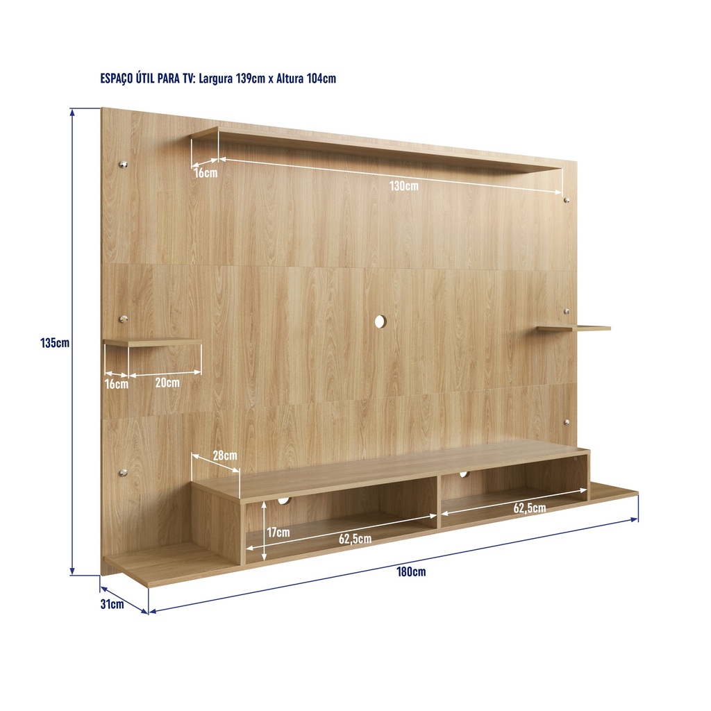PANEL DE PARED PARA LCD MONZA OAK