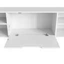 MESA PARA LCD - RACK PESARO CON PORTA BASCULANTE BLANCO