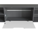 MESA PARA LCD - RACK PESARO CON PORTA BASCULANTE GRAFITE COM BLANCO