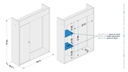 Aereo de Pared de Baño - Medidas en centimetros