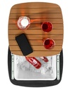 MESA HIELERA CON CAPACIDAD PARA 28 LITROS, COLOR TABACO, ALTO 58 CM, ANCHO 41.5 CM, LARGO 41.5 CM