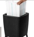 MESA HIELERA CON CAPACIDAD PARA 28 LITROS, COLOR TABACO, ALTO 58 CM, ANCHO 41.5 CM, LARGO 41.5 CM