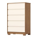COMODA ANDRIA 05 CAJONES NATURE/OFF WHITE