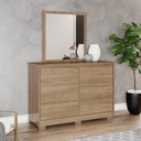 Cômoda Ravenna 6 Gavetas c/ Espelho Jequitibá Brilho