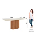 COMEDOR SOLANA 2000mm VIDRIO / CANTO REDONDO