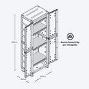 ARMARIO A/RATAN CLASICO GRANDE TAUPE