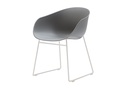 SILLA LUMI MULTIUSO 4 PATAS METAL BLANCA - PLASTICO GRIS GRAFITO