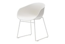 SILLA LUMI MULTIUSO BASE PATIN - PLASTICO BLANCO