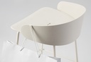 TABURETE OLLA METAL BLANCO - PLASTICO BLANCO