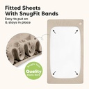 Keababies Paquete de 2 sábanas impermeables para cuna Isla [Protect+] (blanco suave), color: blanco suave