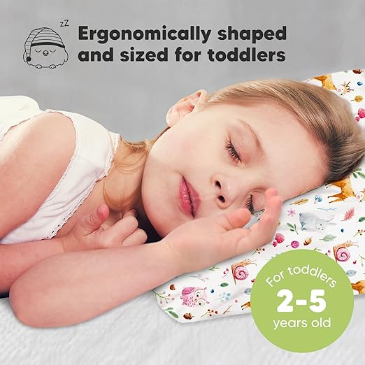 Keababies Almohada para niños pequeños con funda de almohada (forestland), color: forestland