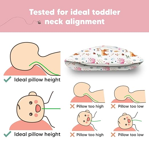 Keababies Almohada para niños pequeños con funda de almohada (forestland), color: forestland