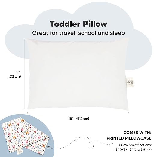 Keababies Almohada para niños pequeños con funda de almohada (forestland), color: forestland