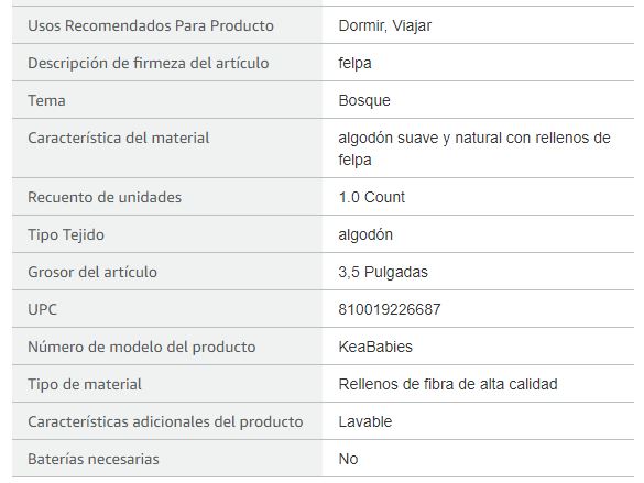 Keababies Almohada para niños pequeños con funda de almohada (forestland), color: forestland