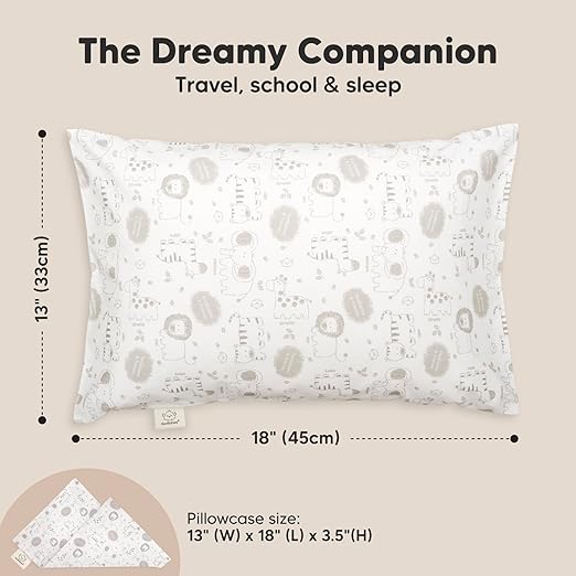 Keababies Almohada para niños pequeños con funda de almohada (KeaSafari), color: KeaSafari