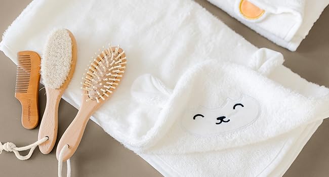 Keababies Cuddle Toalla con capucha de bambú orgánico para bebés (perro), color: perro