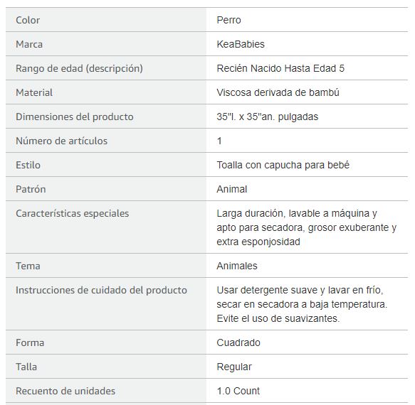 Keababies Cuddle Toalla con capucha de bambú orgánico para bebés (perro), color: perro