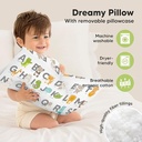 Keababies Almohada para niños pequeños con funda de almohada (KeaABC), color: KeaABC