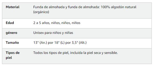 Keababies Almohada para niños pequeños con funda de almohada (KeaABC), color: KeaABC