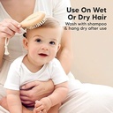 Keababies Juego De Cepillo Y Peine De Pelo De Bebé (Nogal), Color: Nogal