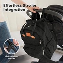 Keababies Mochila de pañales Rove (Trendy Black), Color: Trendy Black