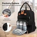 Keababies Mochila de pañales Rove (Trendy Black), Color: Trendy Black