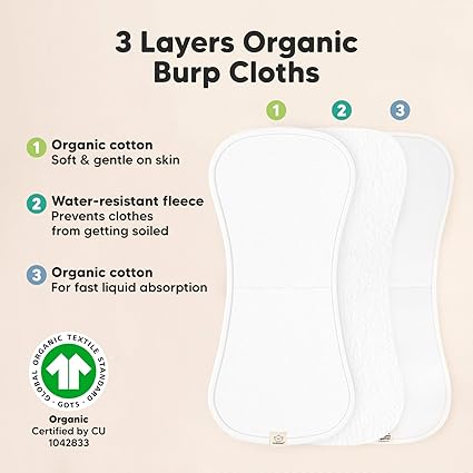 Keababies Paños para eructar Urban (blanco suave), color: blanco suave