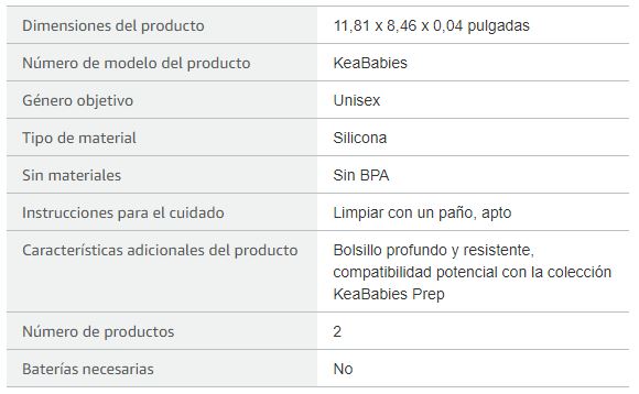Keababies Paquete de 2 baberos de silicona Prep (terracota), color: terracota