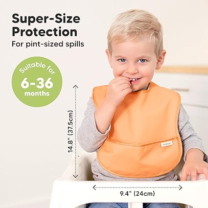 Keababies Pack de 3 baberos Presto Waterproof (Basics), color: Basics