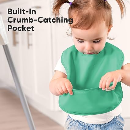 Keababies Pack de 3 baberos Presto Waterproof (Basics), color: Basics