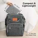 Keababies Alfombrilla para cambiar pañales Swift (gris clásico), color: gris clásico