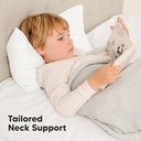 Keababies Almohada para niños pequeños con funda de almohada (blanco suave), color: blanco suave