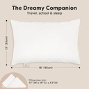 Keababies Almohada para niños pequeños con funda de almohada (blanco suave), color: blanco suave