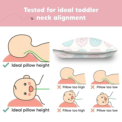 Keababies Almohada para niños pequeños con funda de almohada (rosquillas), color: rosquillas