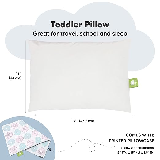 Keababies Almohada para niños pequeños con funda de almohada (rosquillas), color: rosquillas