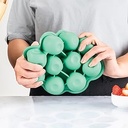 Keababies Bandeja de comida para bebés de silicona de preparación (verde alpino), color: verde alpino